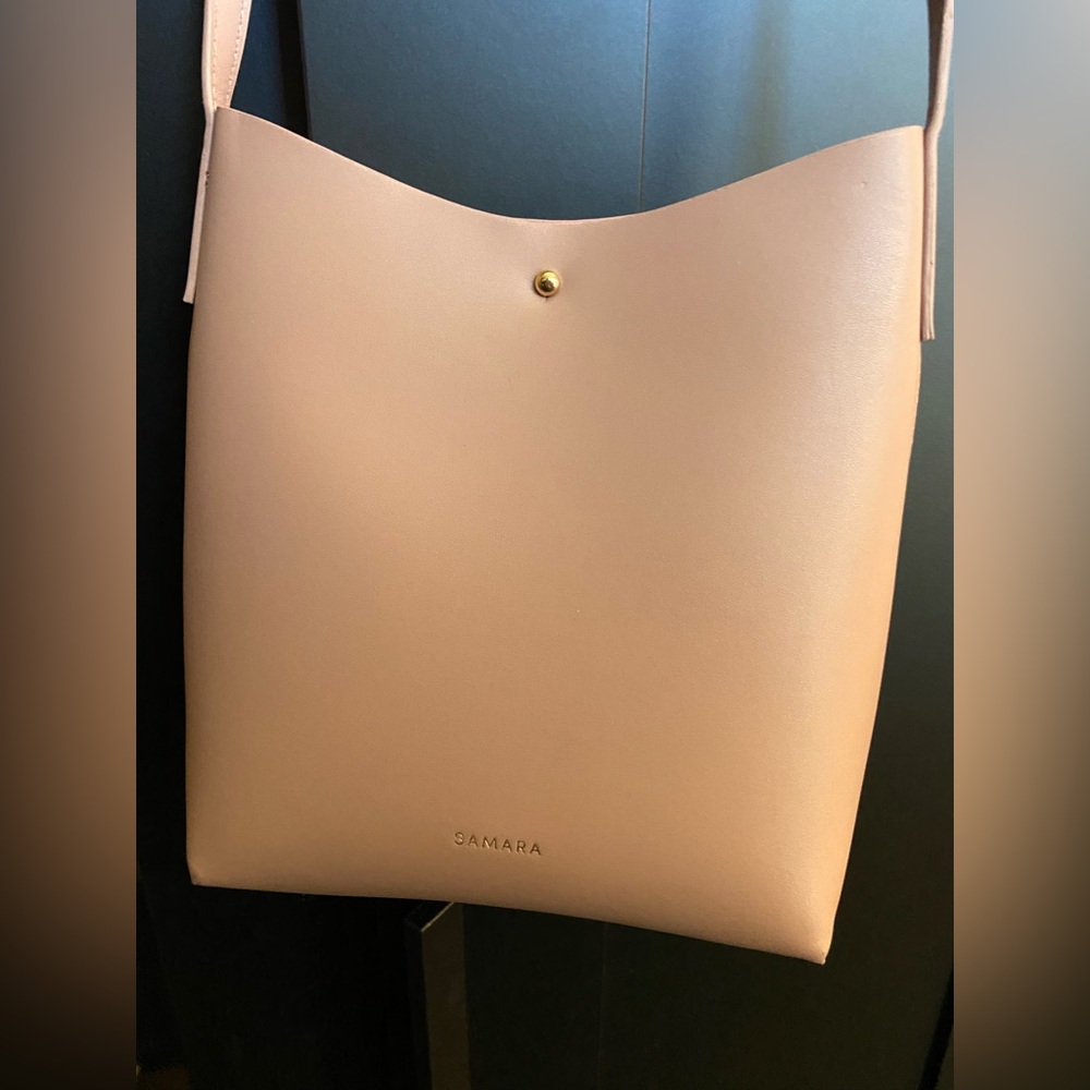 New Samara pink cross body bag vegan leather never used